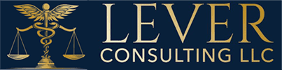 Lever Consulting LLC logo with scales.